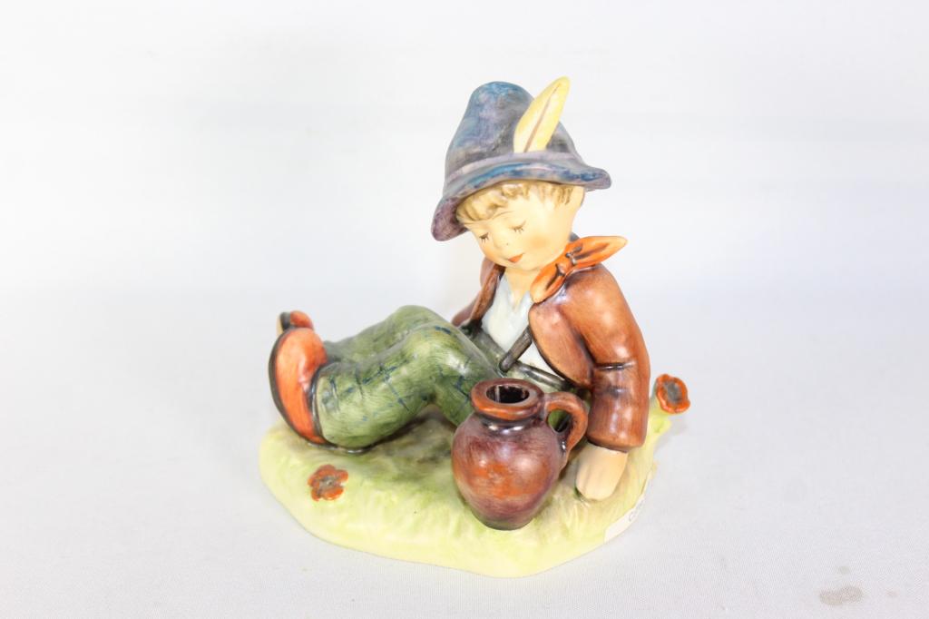 Hummel - Coffee Break #409: measures about 4 1/2 inches tall; no chips or cracks, Western Germany