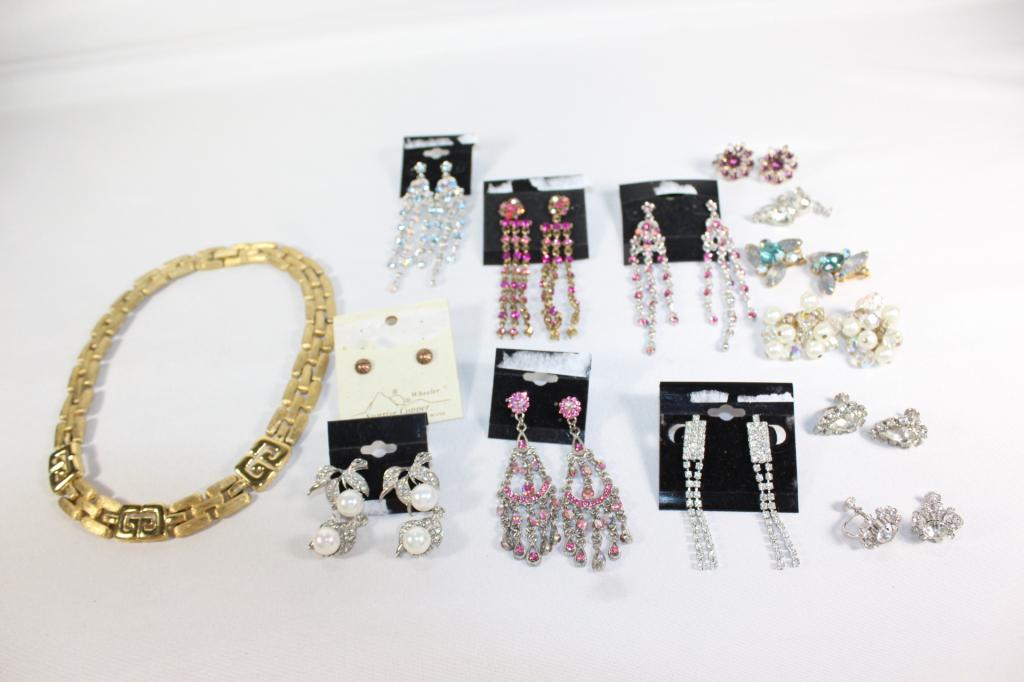 Misc Lot of Earrings - VTG Givenchy Necklace, etc (1 of 7)