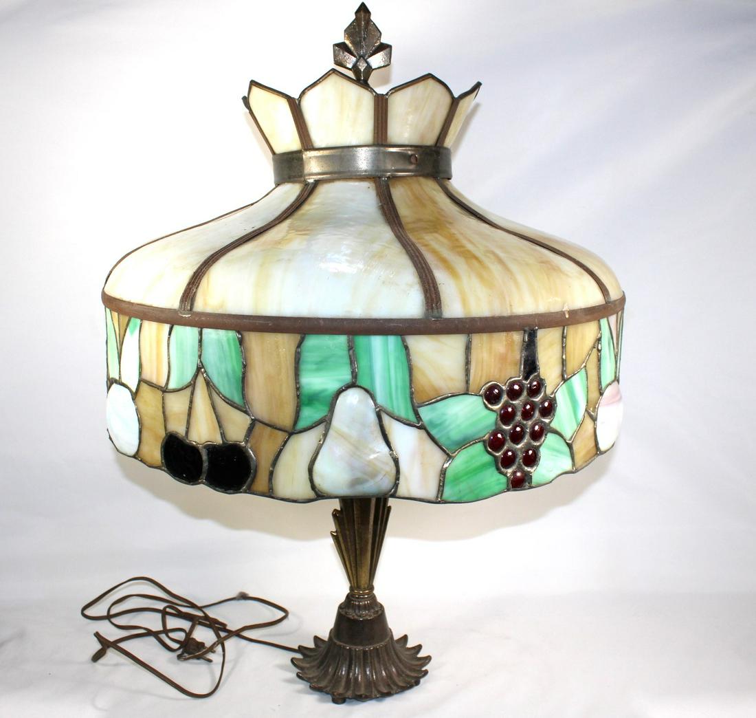 Antique Large Slag Glass Fruit Lamp (1 of 5)