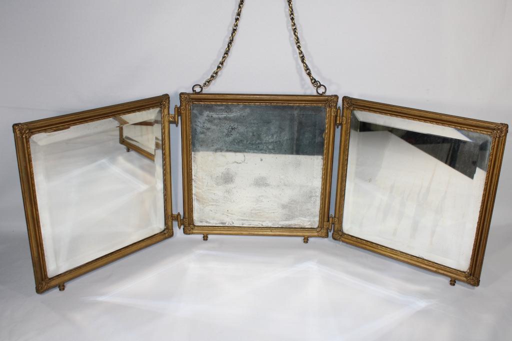 Antique Tri-Fold Vanity Mirror Embellishments (1 of 8)