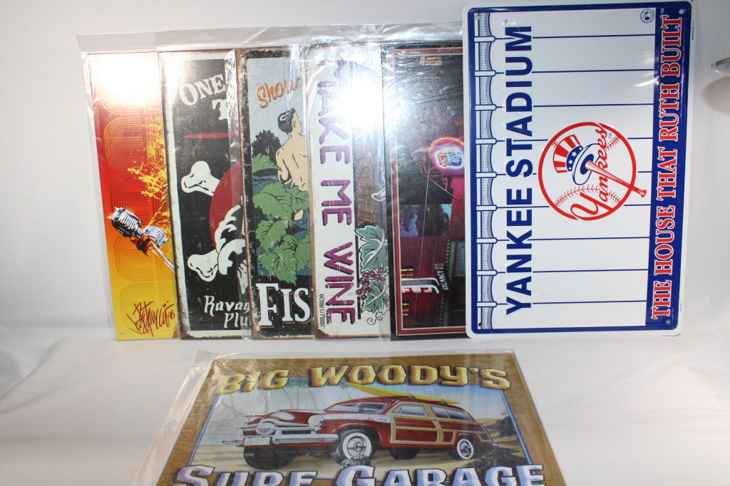7 Metal Wall Signs- Big Woody's Surf Garage, etc (1 of 8)
