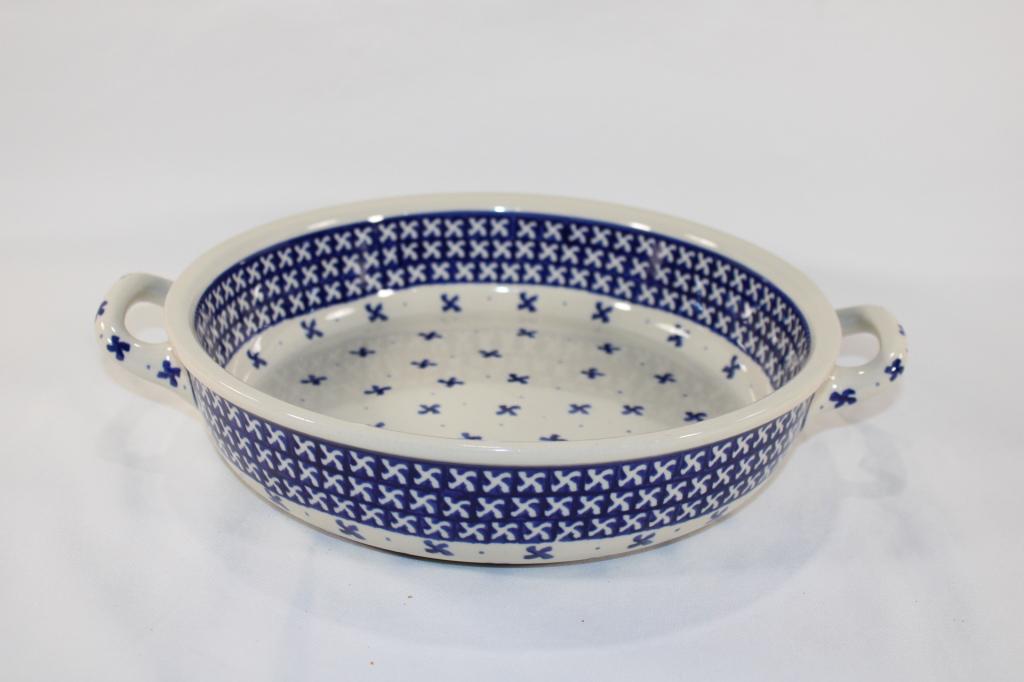 Polish Pottery Artistic Ceramics Casserole Dish (1 of 4)