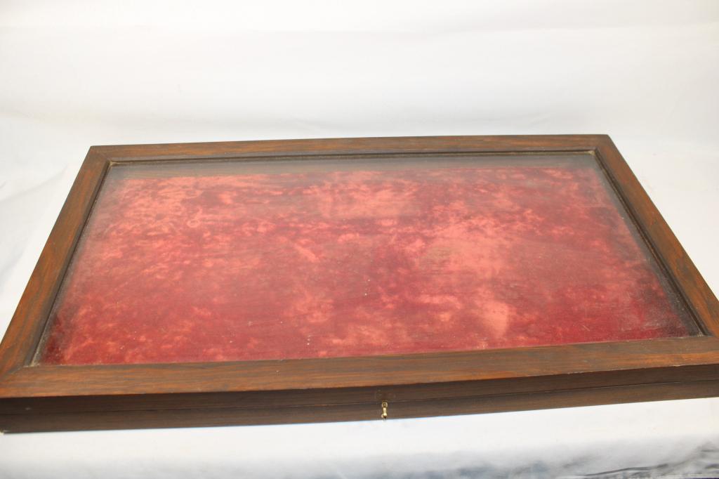 Glass and Wood Vintage Display Case (1 of 2)