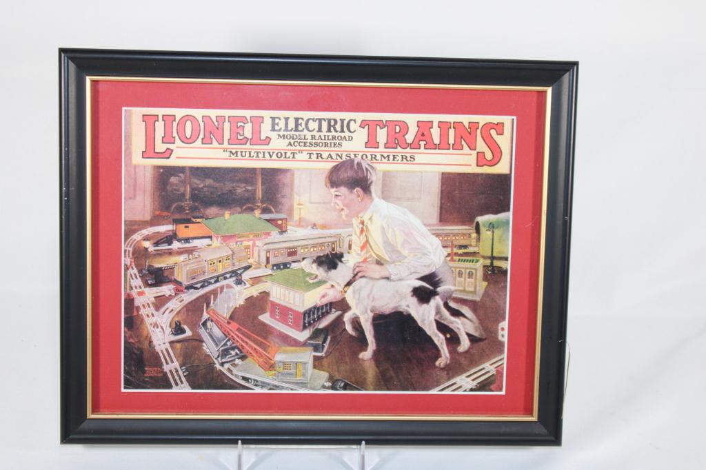 Framed Lionel 1926Repro Cover of Catalog: measures about 13 x 10 1/2 inches