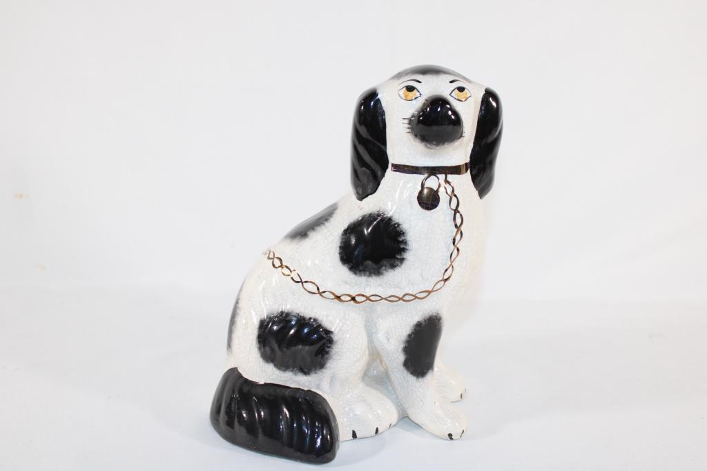 Stoke on Kent Staffordshire Dog Figurine: measures about 9 inches tall