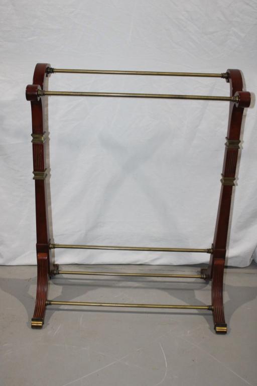 Modern Wood and Metal Quilt Rack: good overall as pictured