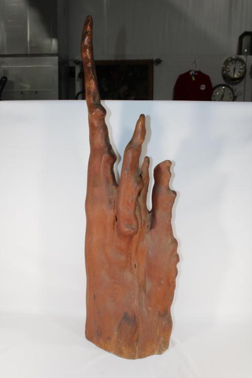 Large 4 Knot Cypress Knee: measures about 33 1/2 inches tall