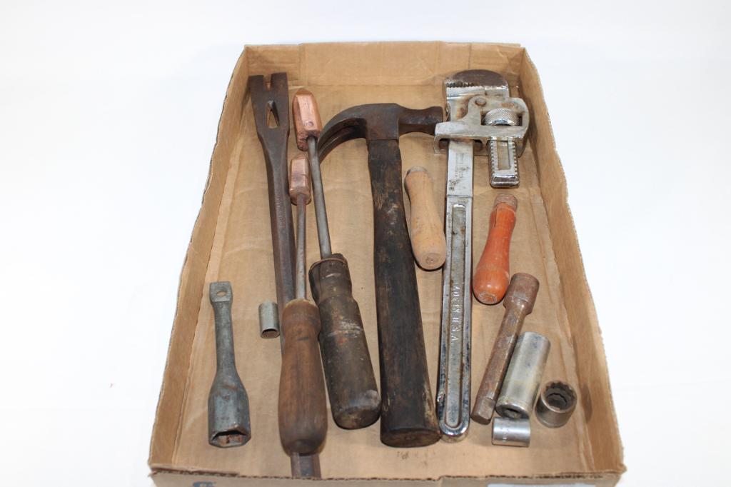 Misc Lot of Vintage Tools - Wrench, Crow Bar etc. (1 of 3)