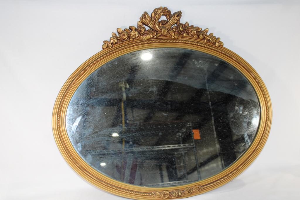 Vintage Oval Gold Gilt Mirror (1 of 3)