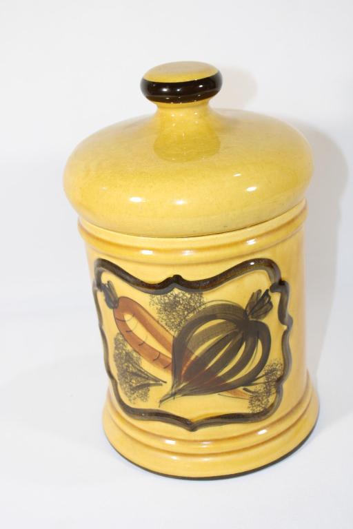 Vtg Los Angeles Potteries Cookie Jar: good overall - some crazing