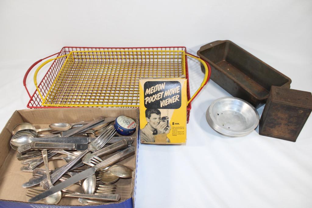 Vintage Kitchen Lot - Flatware - Baskets etc. (1 of 4)