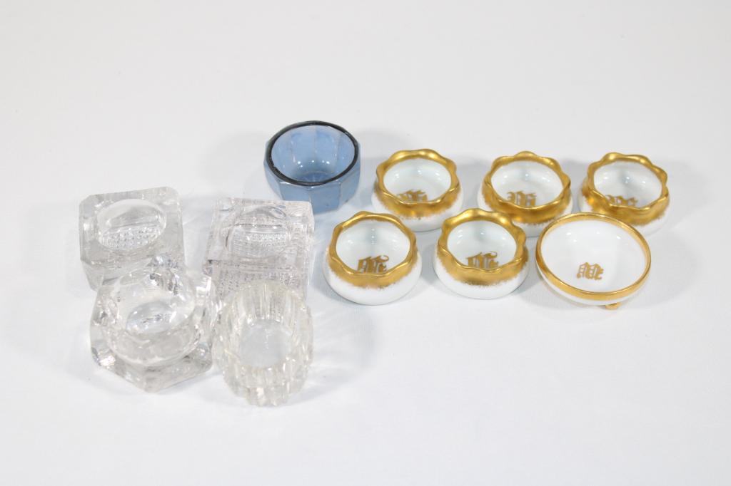 Lot of VIntage Salt Cellars -: good overall as pictured