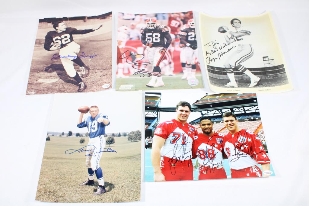 Lot of 5 Autographed Photos - Unitas, Staubach et. (1 of 6)