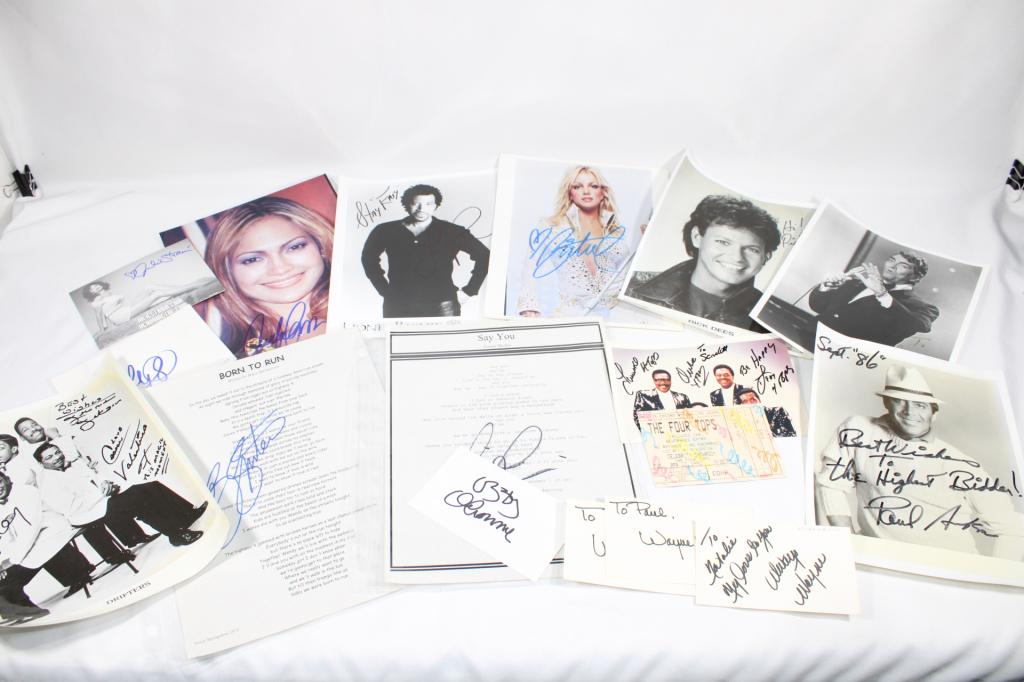 Large Lot of Signed Photographs - Musicians (1 of 4)