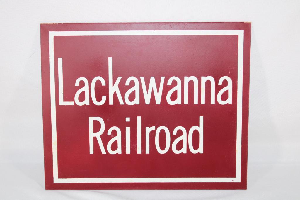 Lackawanna Railroad Pressed Board Sign (1 of 3)