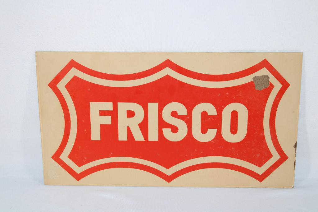 Frisco Railroad Pressed Board Sign (1 of 5)