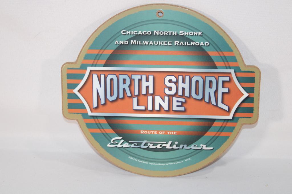 North Shore Line Railroad Pressed Board Sign (1 of 4)
