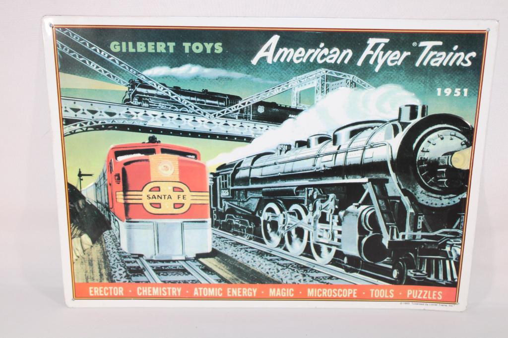 Gilbert Toys - American Flyer Trains Metal Sign (1 of 4)