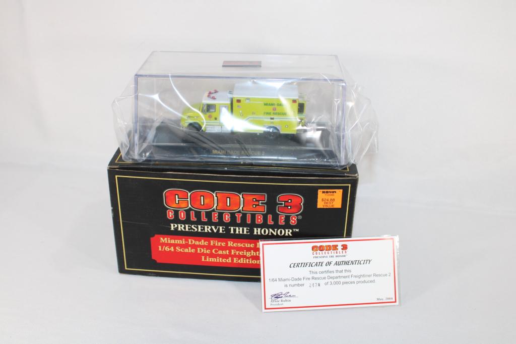 Code 3 Collectible - Miami-Dade Fire Rescue: new in box, with COA
