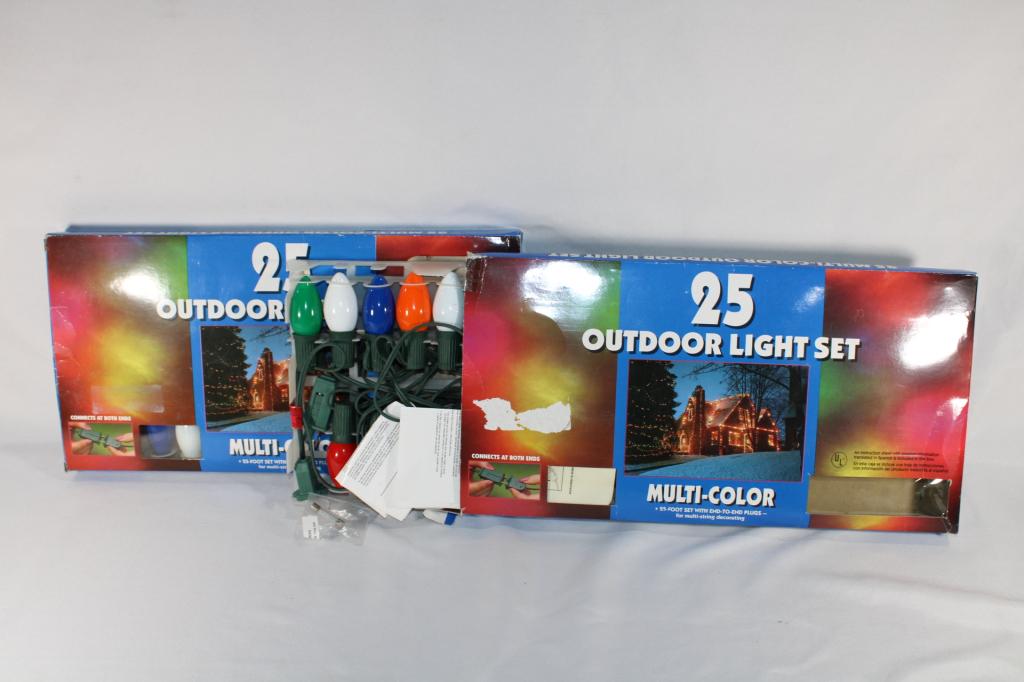 Pair -Vintage Style Outdoor Multi-Color Light Set (1 of 2)