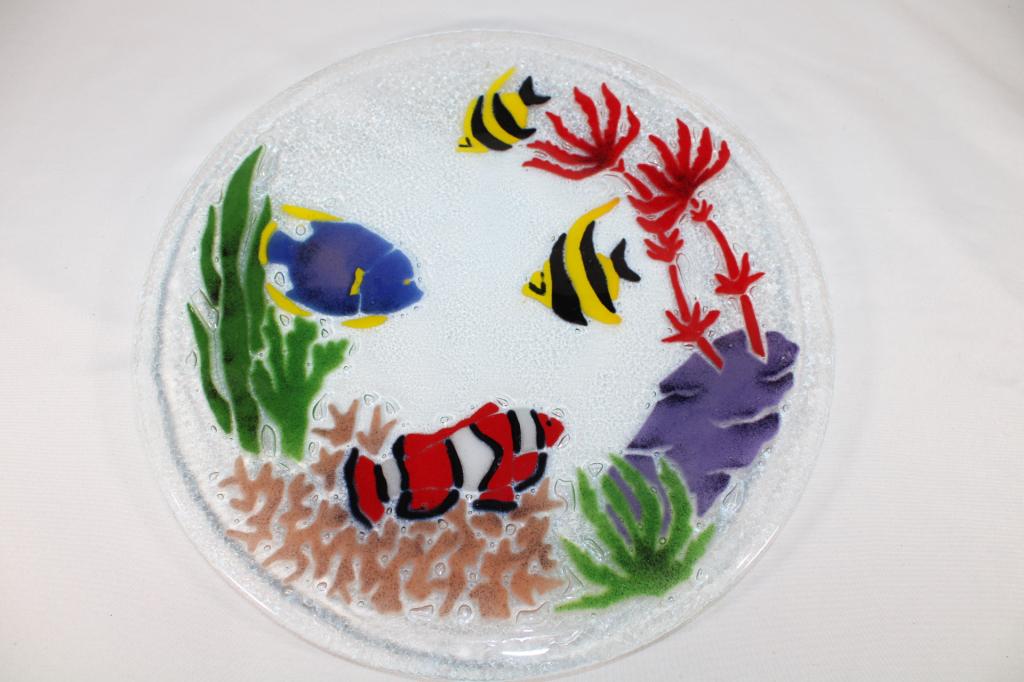 Large Glass Blown Fish Platter (1 of 5)