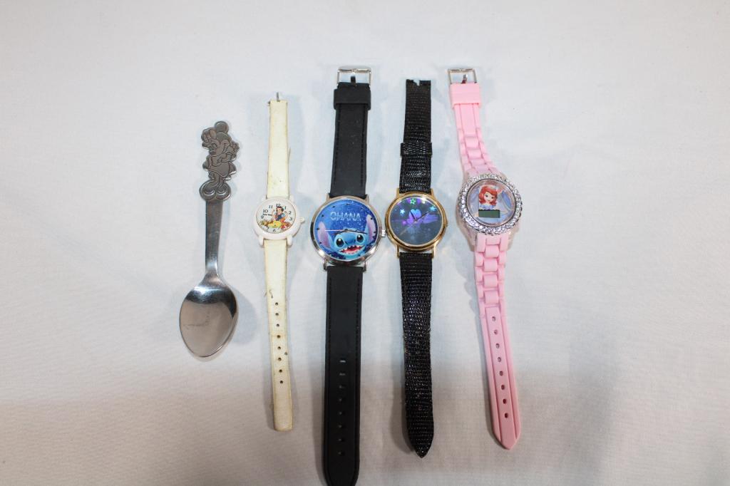 Lot of Disney Watches, Spoon - Snow White, etc. (1 of 5)