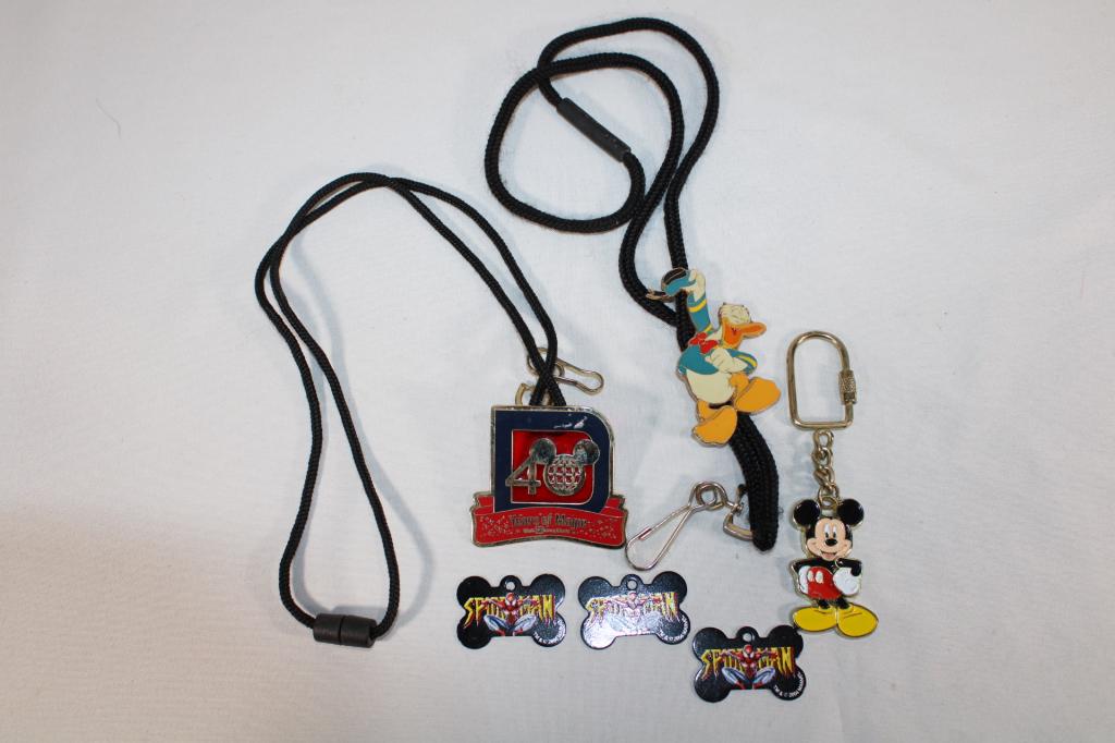 Donald Duck Lanyard, 40th Lanyard, Mickey etc.: good overall as pictured