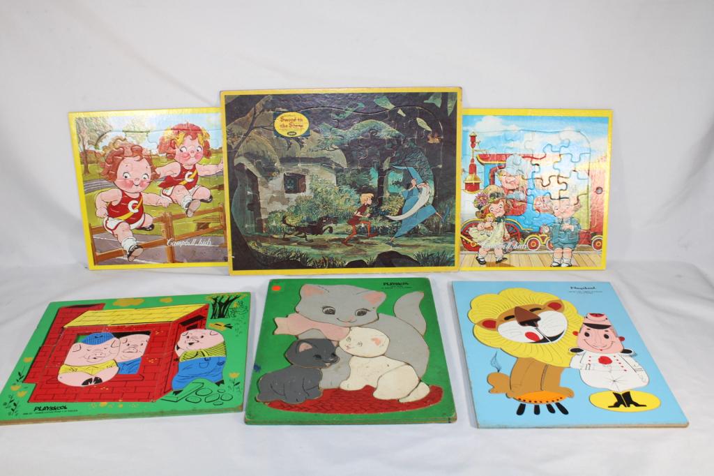 Misc Lot of Vintage Puzzles - Playskool etc. (1 of 6)