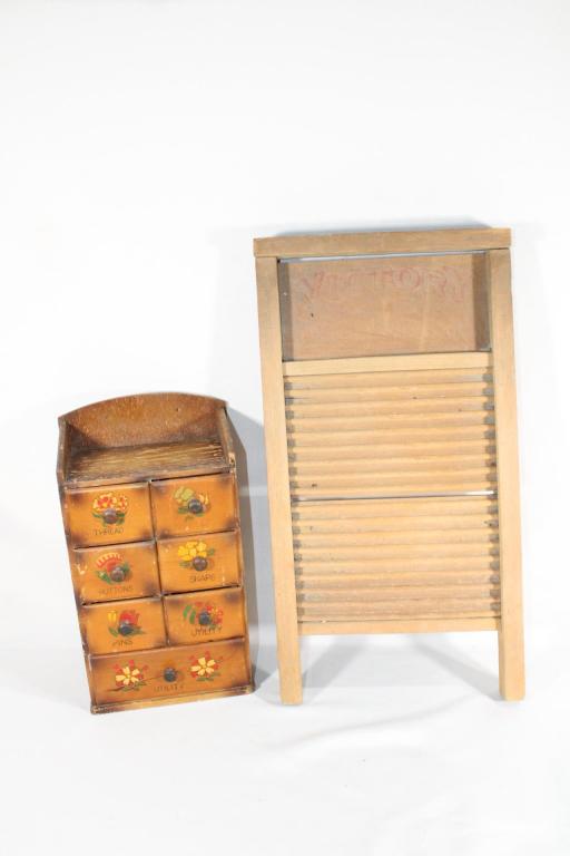 Victory Washboard & 7 Drawer Sewing Cabinet (1 of 5)