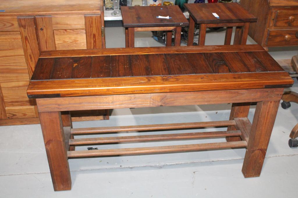 Vintage Wood Sofa Table (1 of 3)