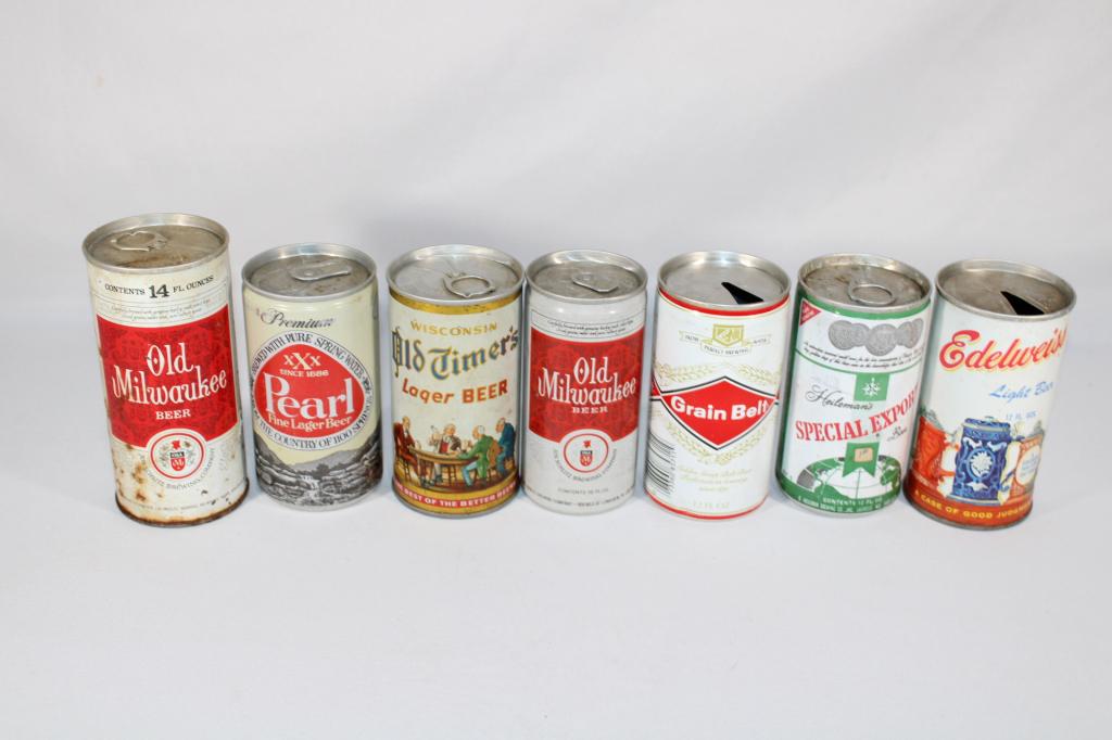 Mixed Beer Cans - Edelweiss, Grain Belt, etc.: good overall as pictured