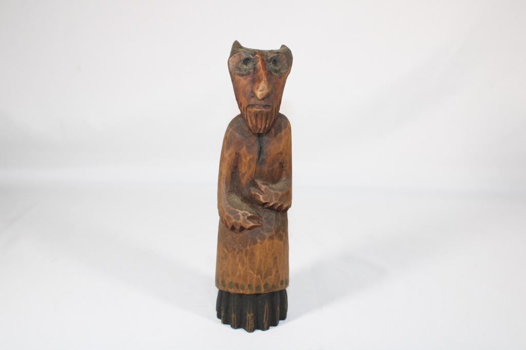 Vintage Polish Folk Art Hand Carved Devil Figure (1 of 4)