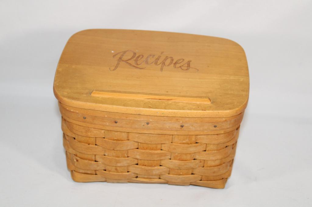 2002 Longaberger Basket Recipe Box (1 of 4)