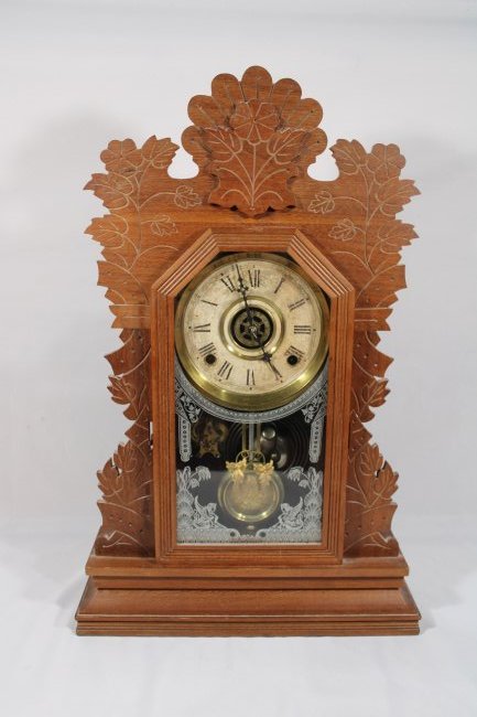 Antique Gingerbread Mantle Clock (1 of 5)