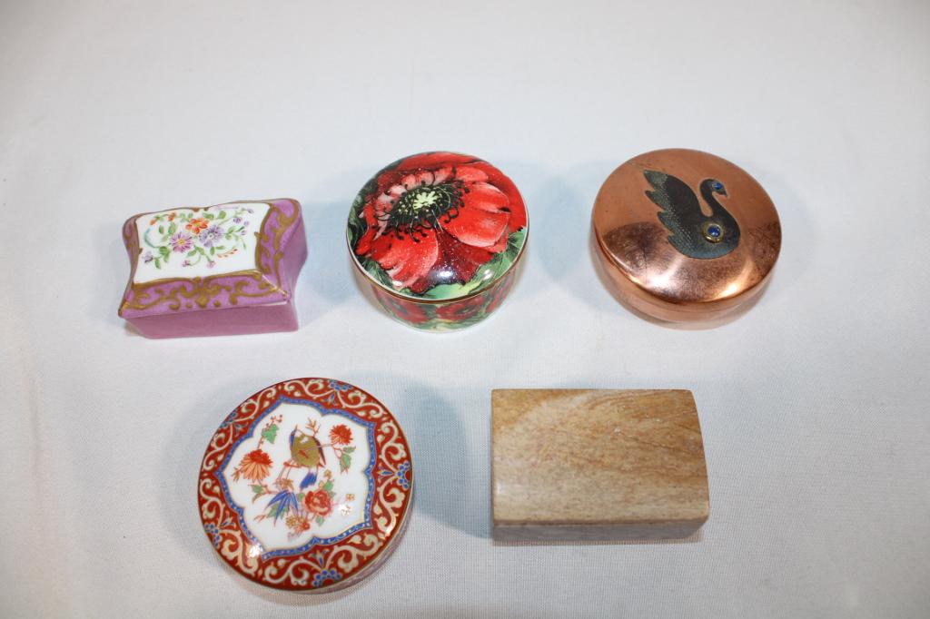 Lot of Vintage Trinket Boxes - England, Kaiser et. (1 of 2)