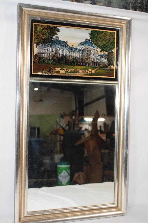 Vintage Swarthmore Wall Mirror: measures about 26 inches tall by 14 3/4 inches wide