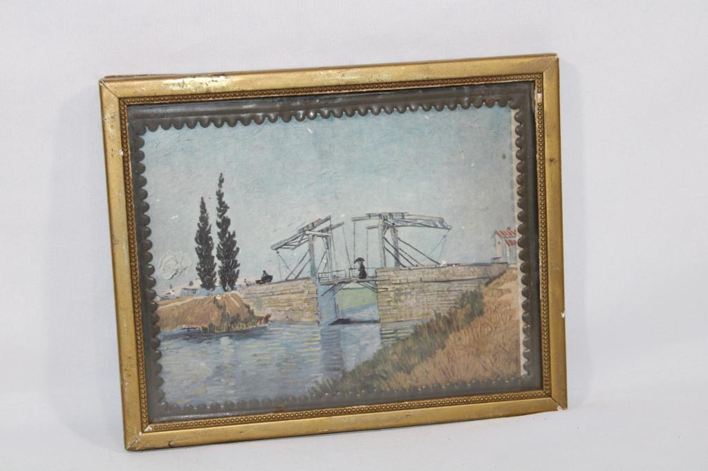 Double Framed Antique Print - Bridge (1 of 3)
