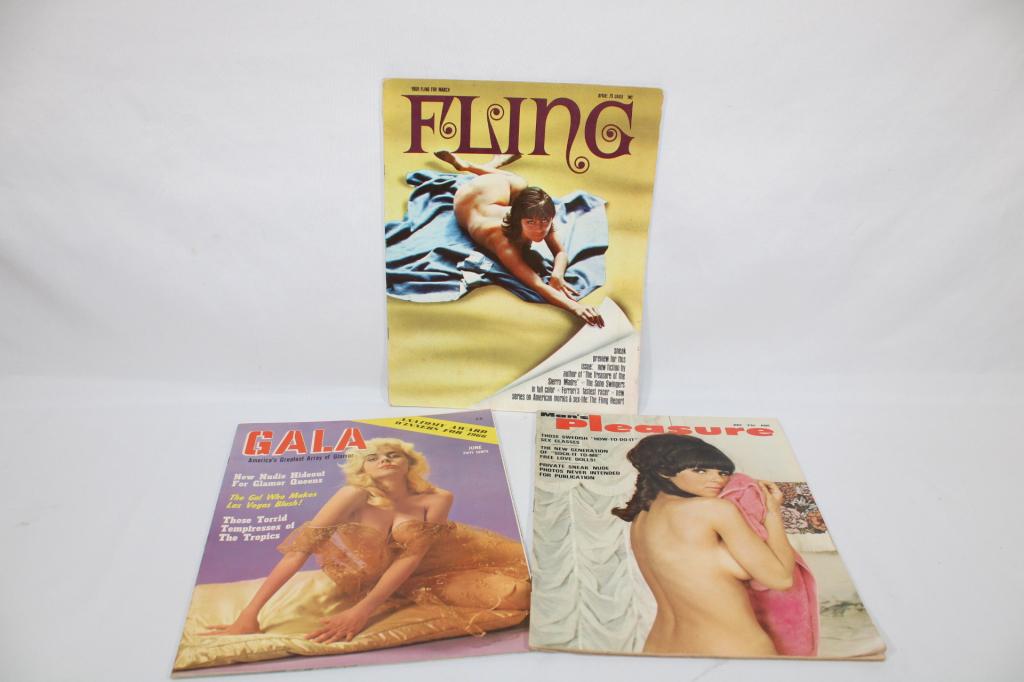 Lot of 3 1960's Risque Magazines Gala Fling More (1 of 4)