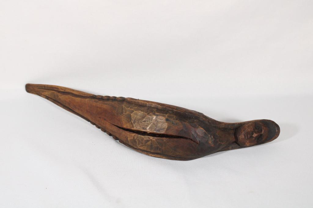 Vtg Polish Folk Art Wood Sculpture - Serpent (1 of 5)