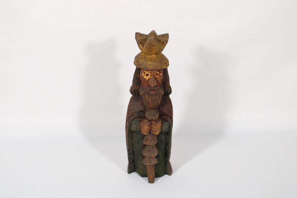 Vtg Polish Folk Art Wood Sculpture - Religious (1 of 5)
