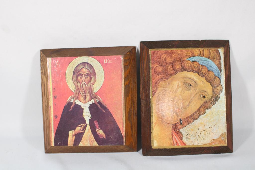 Pair of Vintage Polish Reproduction Icons (1 of 4)