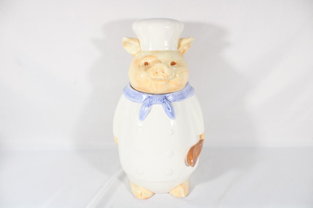 Ceramic Chef Pig Cookie Jar (1 of 9)