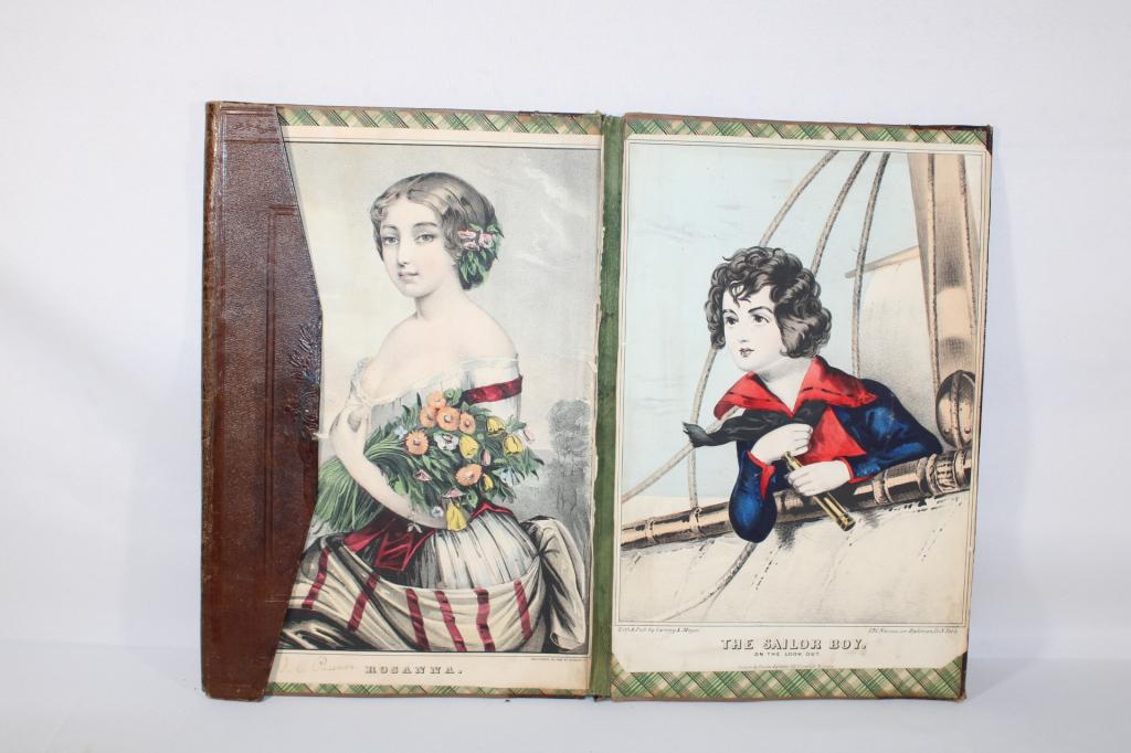 Pair of Hand Colored Prints in Case (1 of 5)