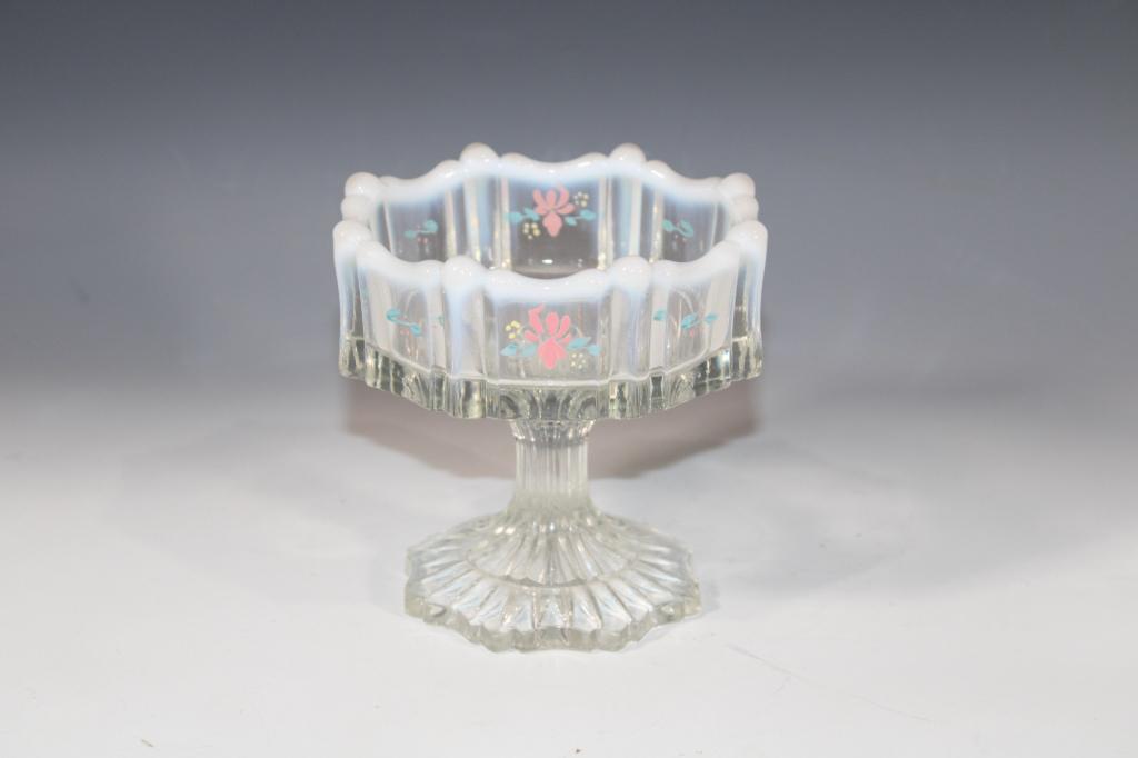 Fenton Hand Painted and Signed C. Shetty Compote (1 of 4)
