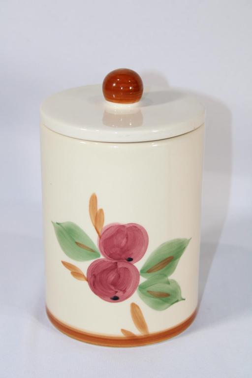 Franciscan Apple Canister Jar With Lid: good overall as pictured