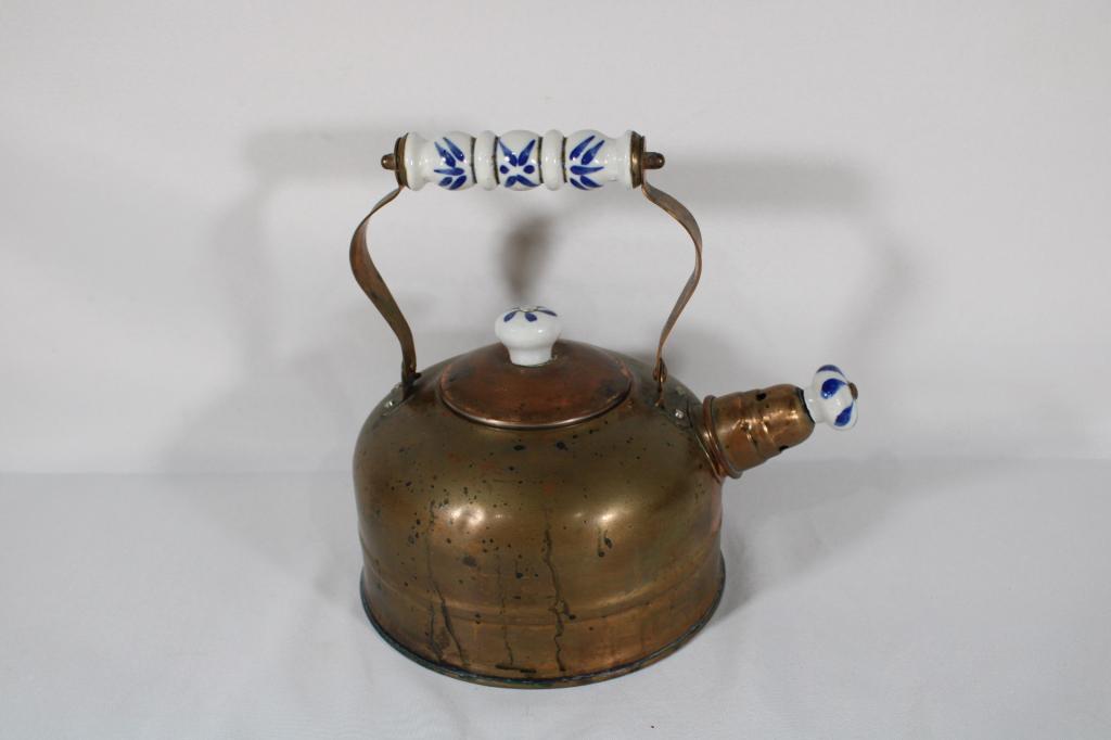 Copper Colored Metal Tea Kettle (1 of 7)