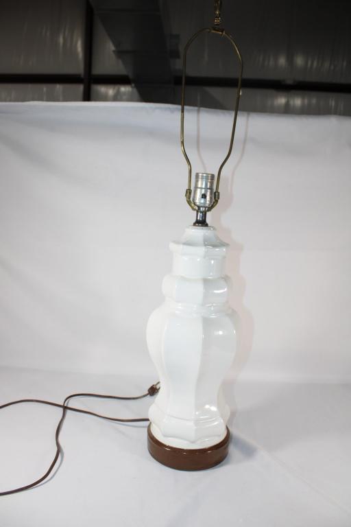 White Ceramic Table Lamp (1 of 3)