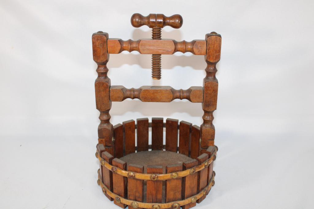Vintage Wood Nut Cracker Basket (1 of 2)