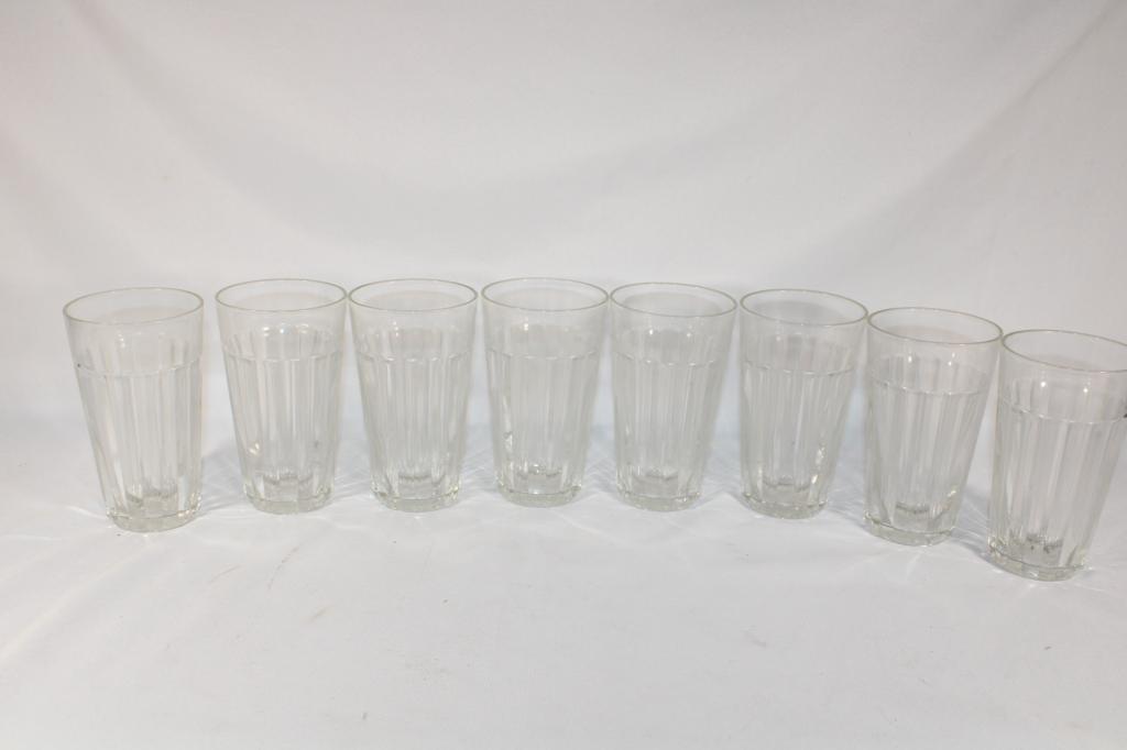 Lot of 8 Gibson Water Tumbler Glasses: Good overall as pictured.