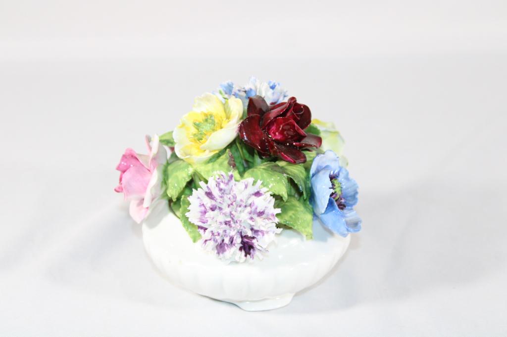 Radnor Bone China Flower Bouquet: measures about 4 1/2 inches tall; *Please view photos closely to see any imperfections.